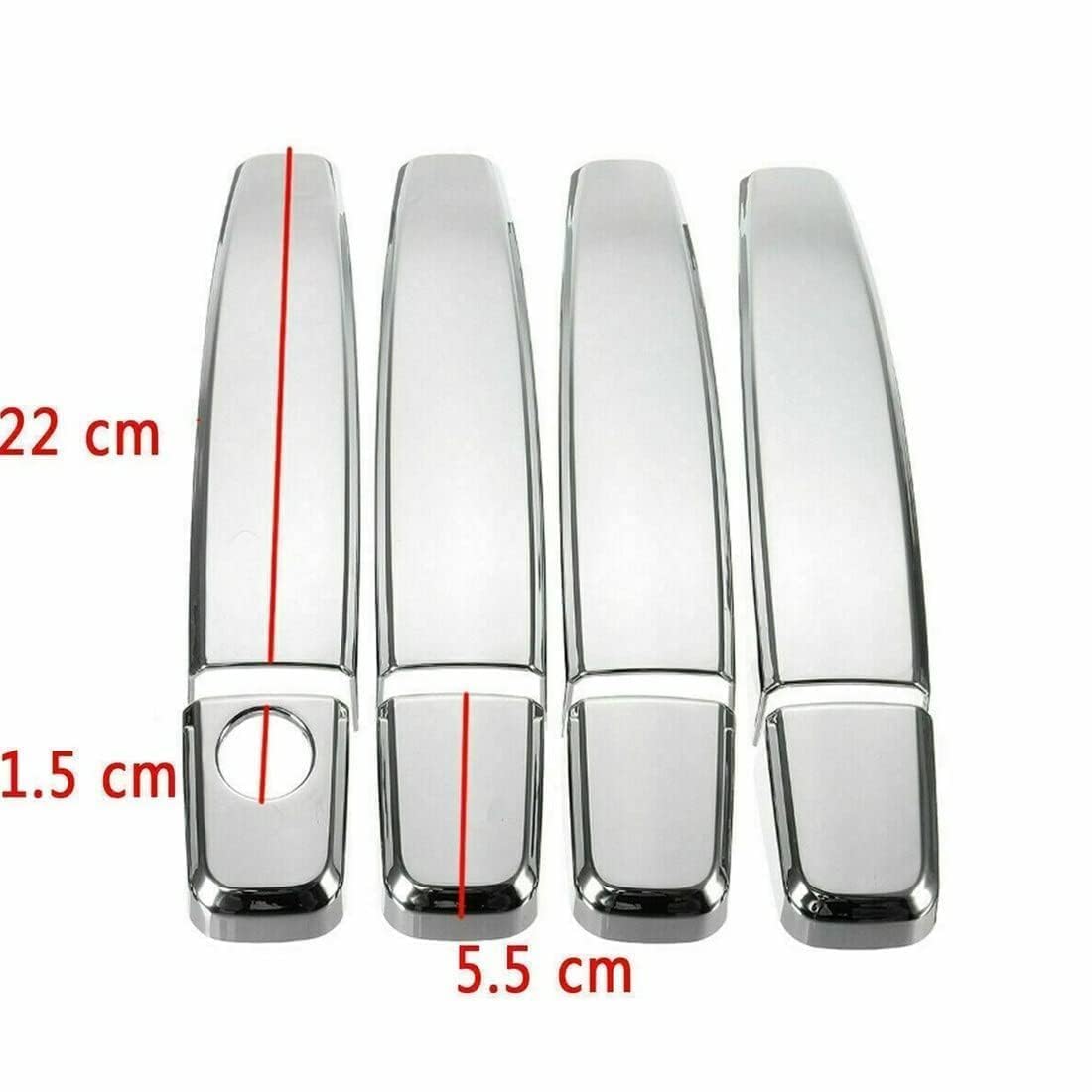 Gxarts Chrome Triple Plated 4 Door Handle Cover Compatible With Chevy Silverado 1500 2500 3500 Hd 2020 2021 2022 Compatible With