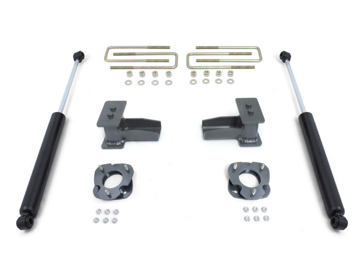 Maxtrac 903250 Suspension Lift Kit W/Shocks 2.5 In. Front 4 In. Rear Incl. Spacers 5 In Rear Blocks U-Bolts Maxtrac Shocks Suspension Lift Kit W/Shocks