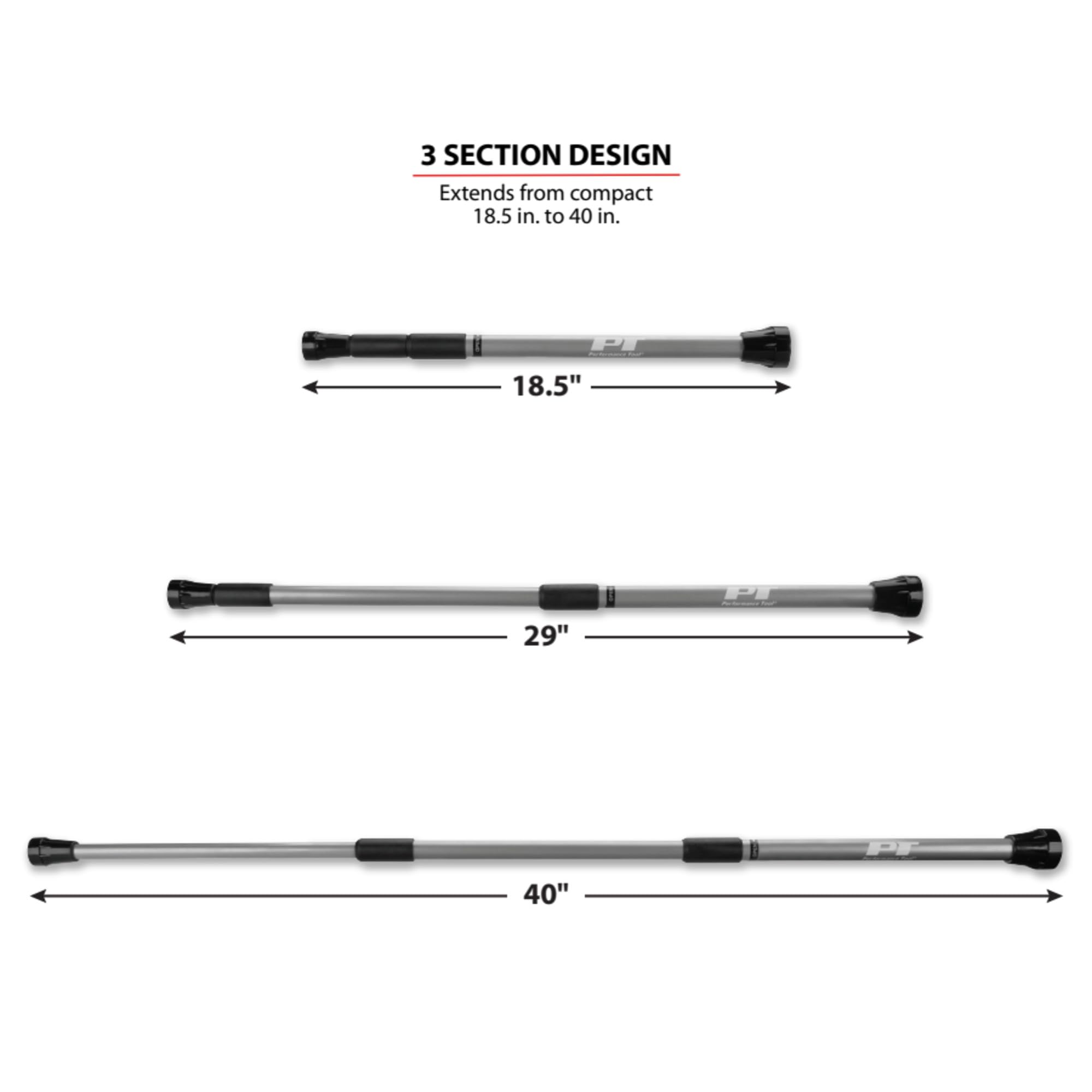 Performance Tool W1475 Telescoping Hood Prop Rod (18.5-Inch To 40-Inch)