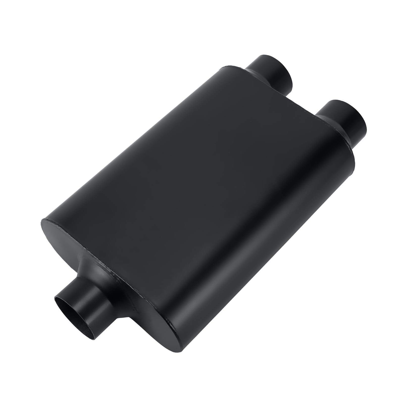 TECTRUC Mufflers 2 Chamber 3.0'' Universal Muffler Performance Exhaust Muffler 3.0 inch,Aggressive Sound,Black(3'' center in/2.2