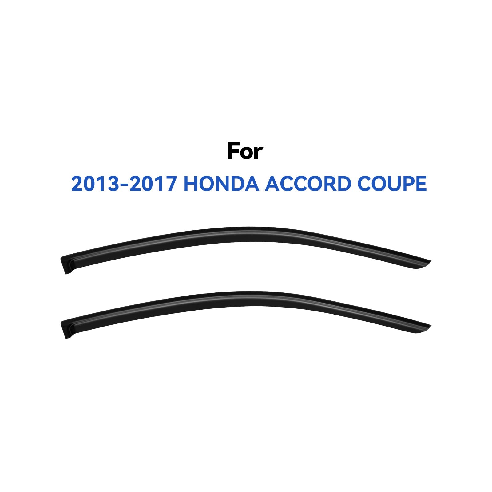 Window Visors Rain Guards Shield For 2013-2017 Honda Accord Coupe, Out-Channel Window Vent Wind Deflectors Visors Shades For 13-