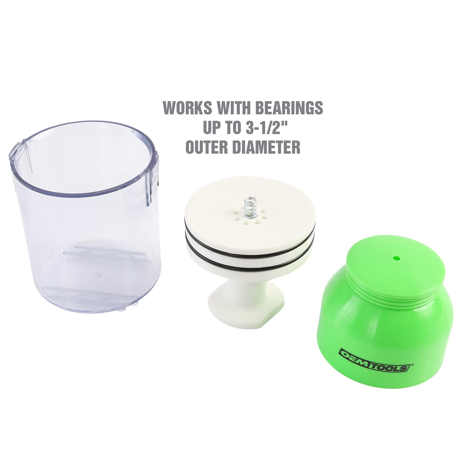 Oemtools 26540 Bearing Packer, Grease Packer, Wheel Bearing Grease Packer, Bearing Packing Tool, Remove And Repack Grease, Compact And Portable, Green