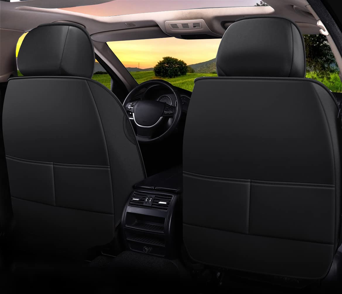 YXQYOEOSO Car Seat Cover 5-Seats Full Set Universal fit, Suitable for Most Cars, SUV, Airbags Compatible with Synthetic Leather