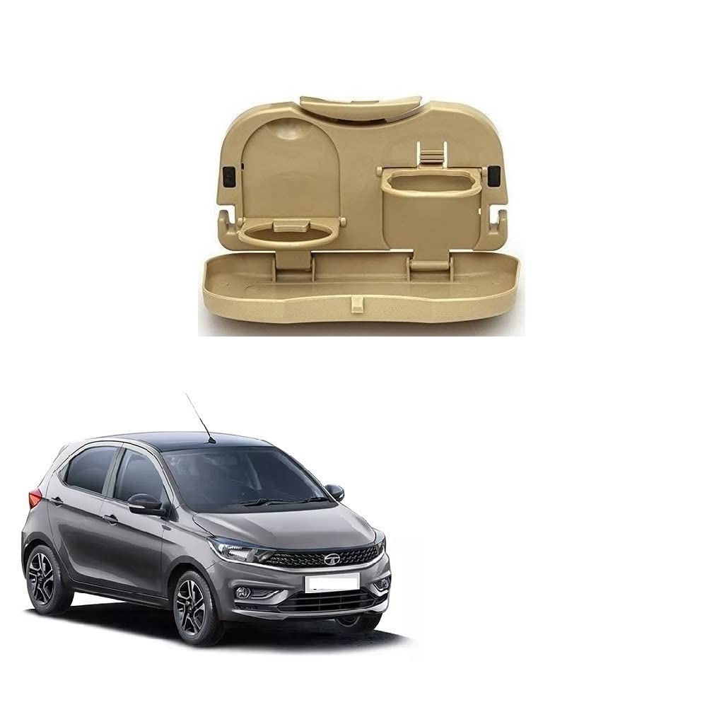 Stylish Foldable Compact Car Back Seat Tray for Food/Drinks/Cup/Bottle Holder Universal Pack of 1 Suitable for Tata Tiago