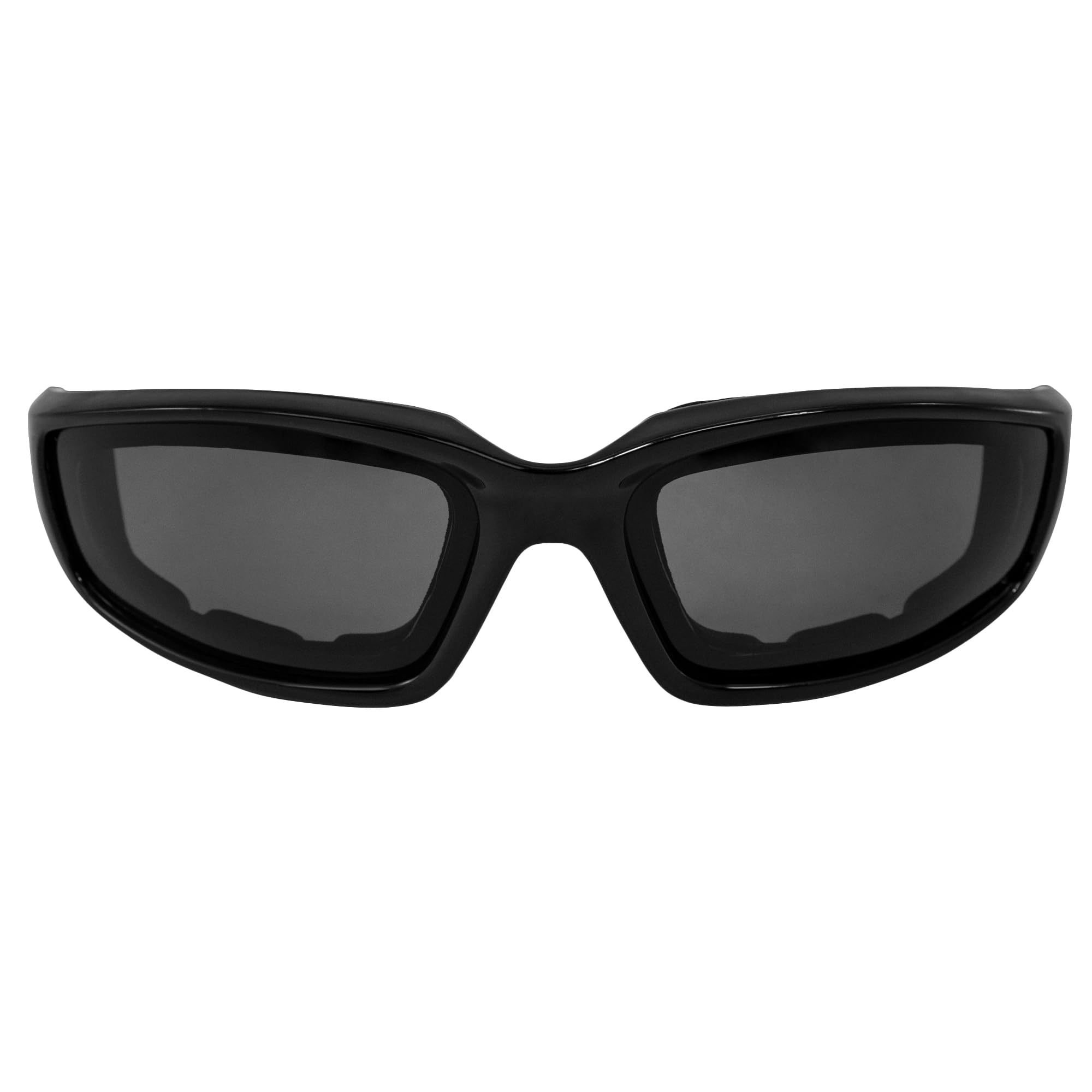 Birdz Eyewear Oriole Padded Motorcycle Glasses (Black Frame/Polarized Smoke Lens)