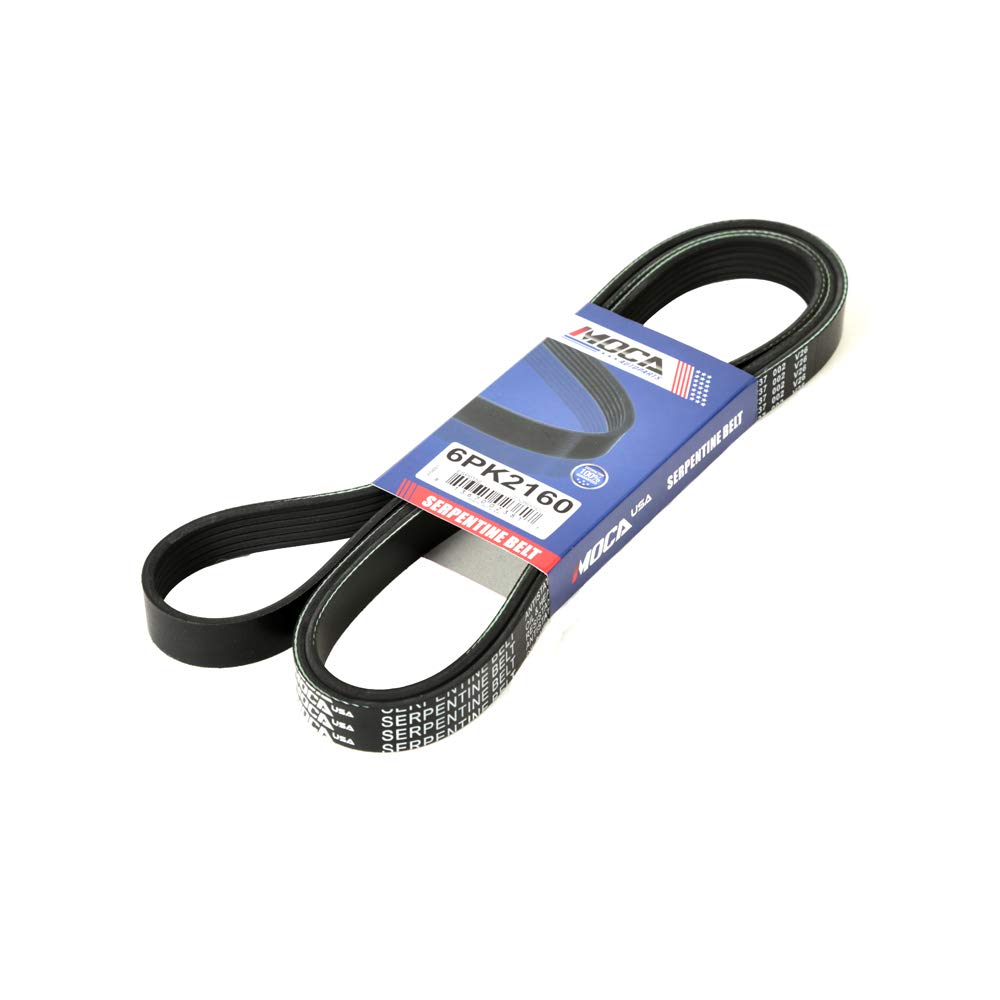 MOCA EPDM 6PK2160 Belt Fits 1994-1995 for Ford Taurus Wagon 3.0L & 1996-1999 Mercedes-Benz C230 Sedan 2.3L & 1995-2001 Mercury S