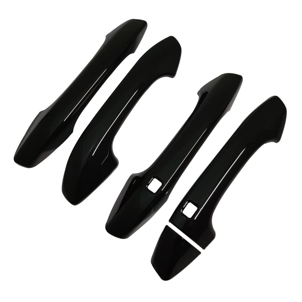 AOKIO Door Handle Cover Trim for Kia K5 2020-2025, Glossy Black ABS with Smart Keyhole