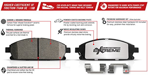 Power Stop Z36-1316 Front Z36 Truck And Tow Brake Pads