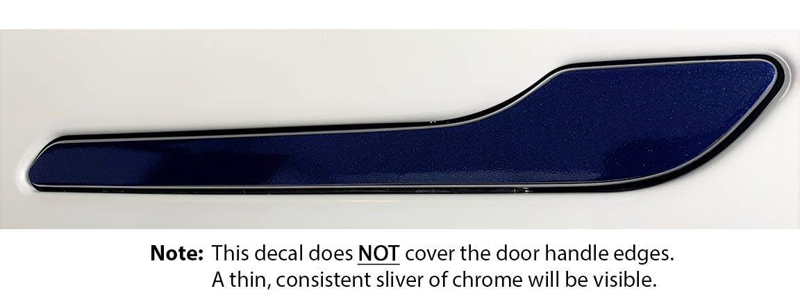 Custom Cut Graphics Door Handle Wrap - Standard Vinyl, Deep Blue Metallic for Tesla Model 3/Y - Model 3HANDLE-Deep Blue Metallic