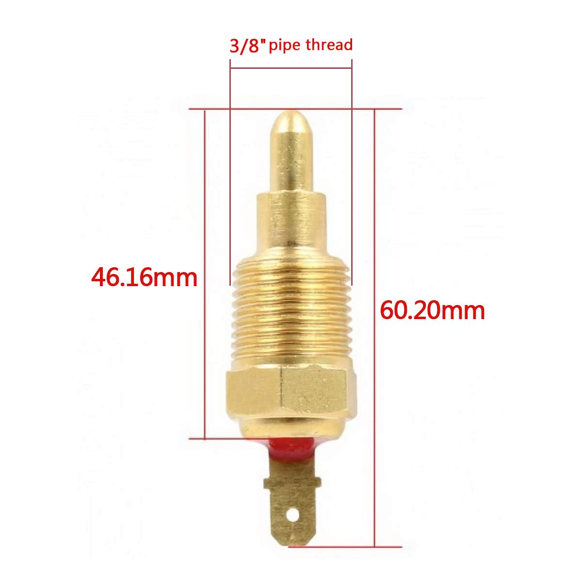 PartsSquare 3/8'' 185 Degree On 175 Degree Off Radiator Cooling Fan Thermostat Temperature Switch Kit Compatible with 265 283 30