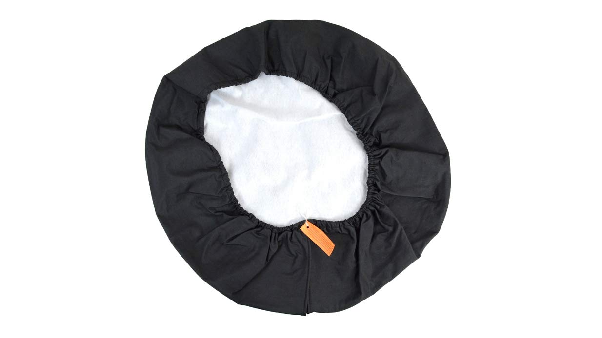 Mopar 82213743 Tire Cover Red Rubicon logo on Black Denim, for the 10th Anniversary Rubicon Edition, Fits P255, LT255/75R17, P25