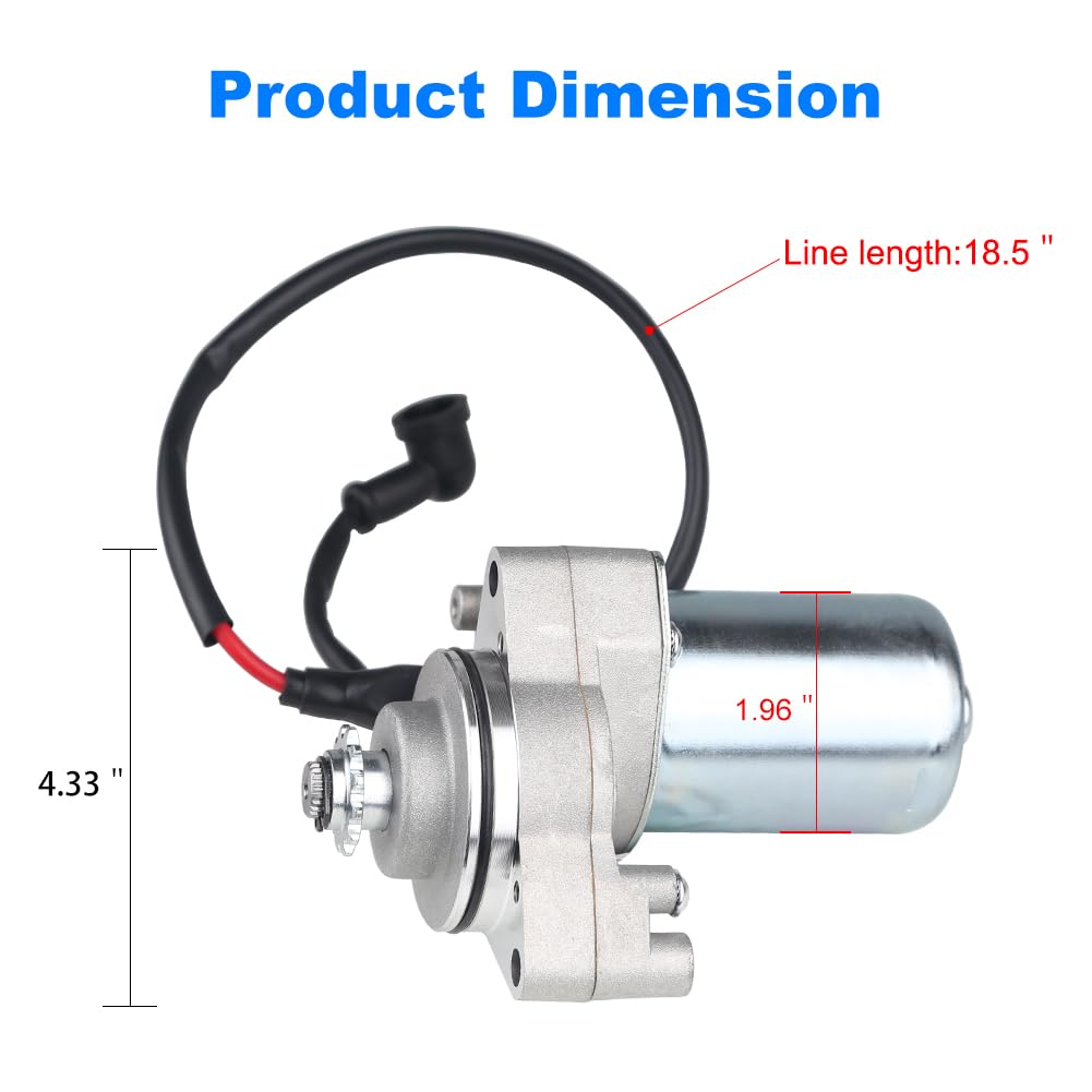 Waterwich Starter Compatible With Tao Tao 125Cc 110Cc-50Cc With Relay Atv Coolster Motor Coolster Four 4 Wheeler Chinese Pit Dirt Bike 4 Wheelers Go Karts Dune Buggy Sandrail Quad Ssr Roketa