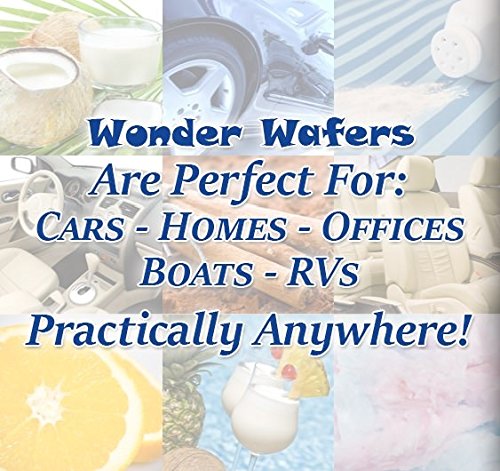 Wonder Wafers Fresh Lemon Air Fresheners, 25 CT Individually Wrapped, Yellow