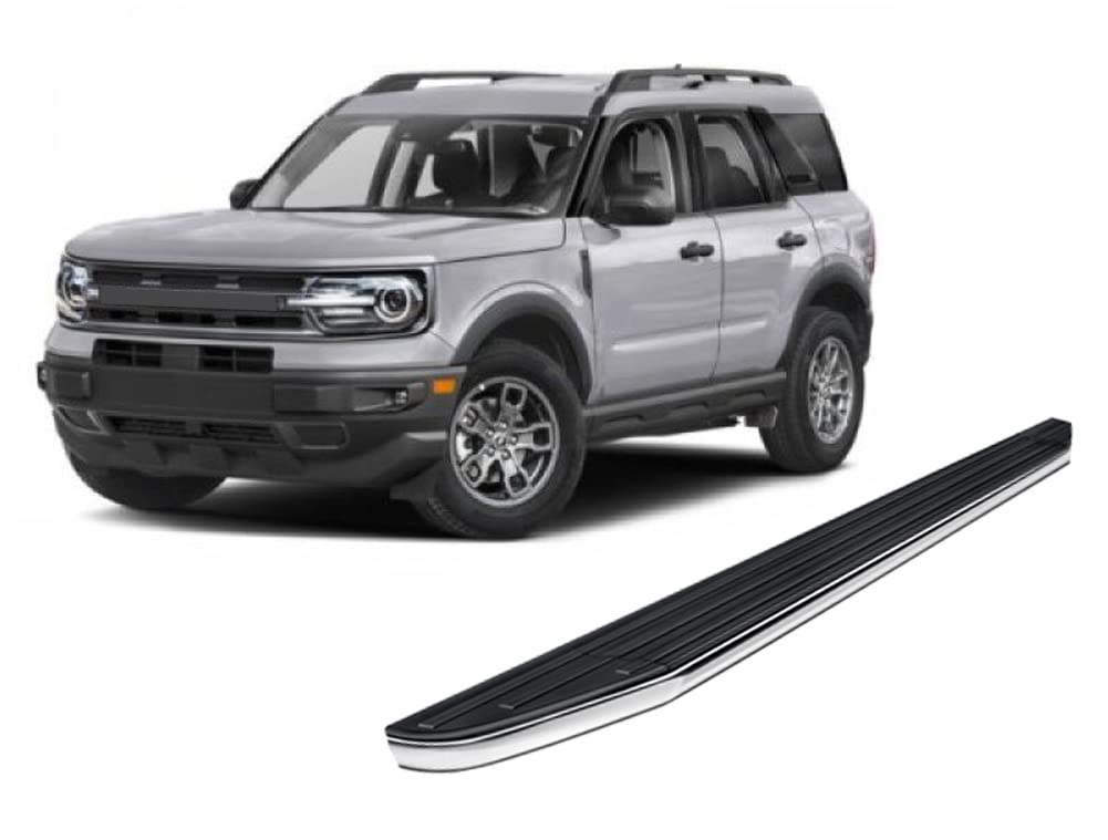 Black Horse Off Road Black Horse Premium Running Boards Black Compatible With 2021-2022 Ford Bronco Sport-Pr-F1069