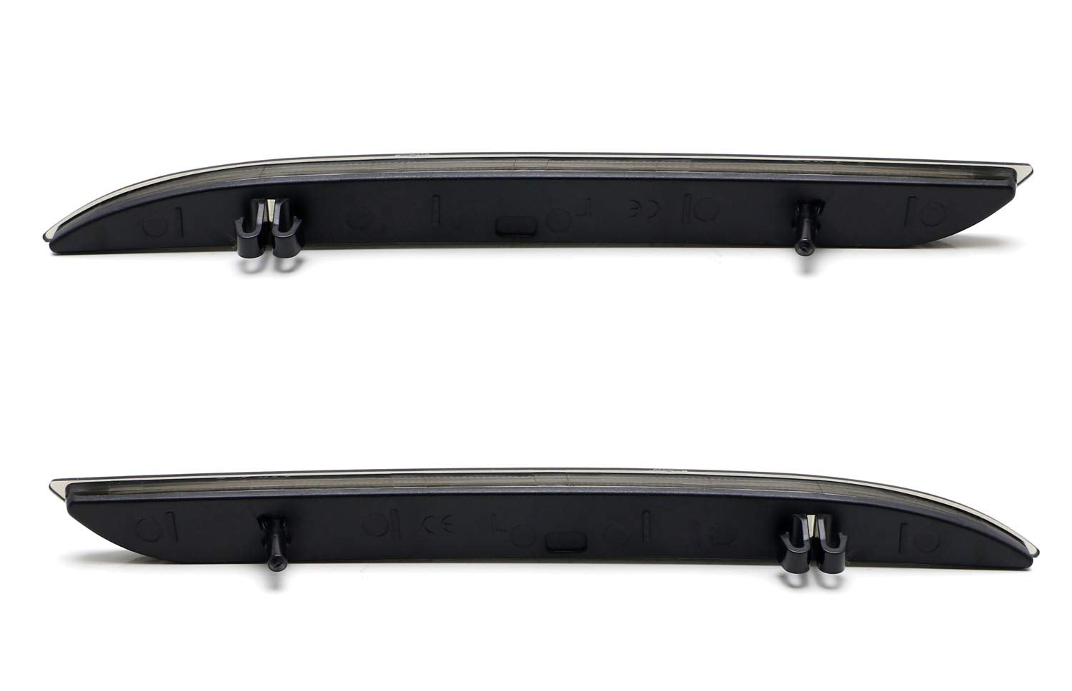 Ijdmtoy Black Smoked Lens Rear Bumper Reflector Lenses Compatible With 2015-2017 Ford Mustang, Oe-Spec Lh Rh Assembly