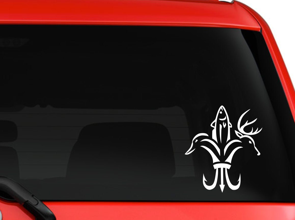 Duck Fish Deer Heads Vinyl Decal Sticker For Car Truck Laptop Wall Window