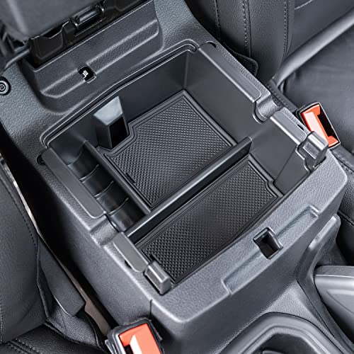 Pimcar Center Console Organizer Compatible With Jeep Wrangler Jl/Jlu 2018-2022 2023 & Jeep Gladiator Jt Truck 2020 2021 2022 2023 Armrest Storage Interior Accessories (Not For Jk/Jku)-Black Trim