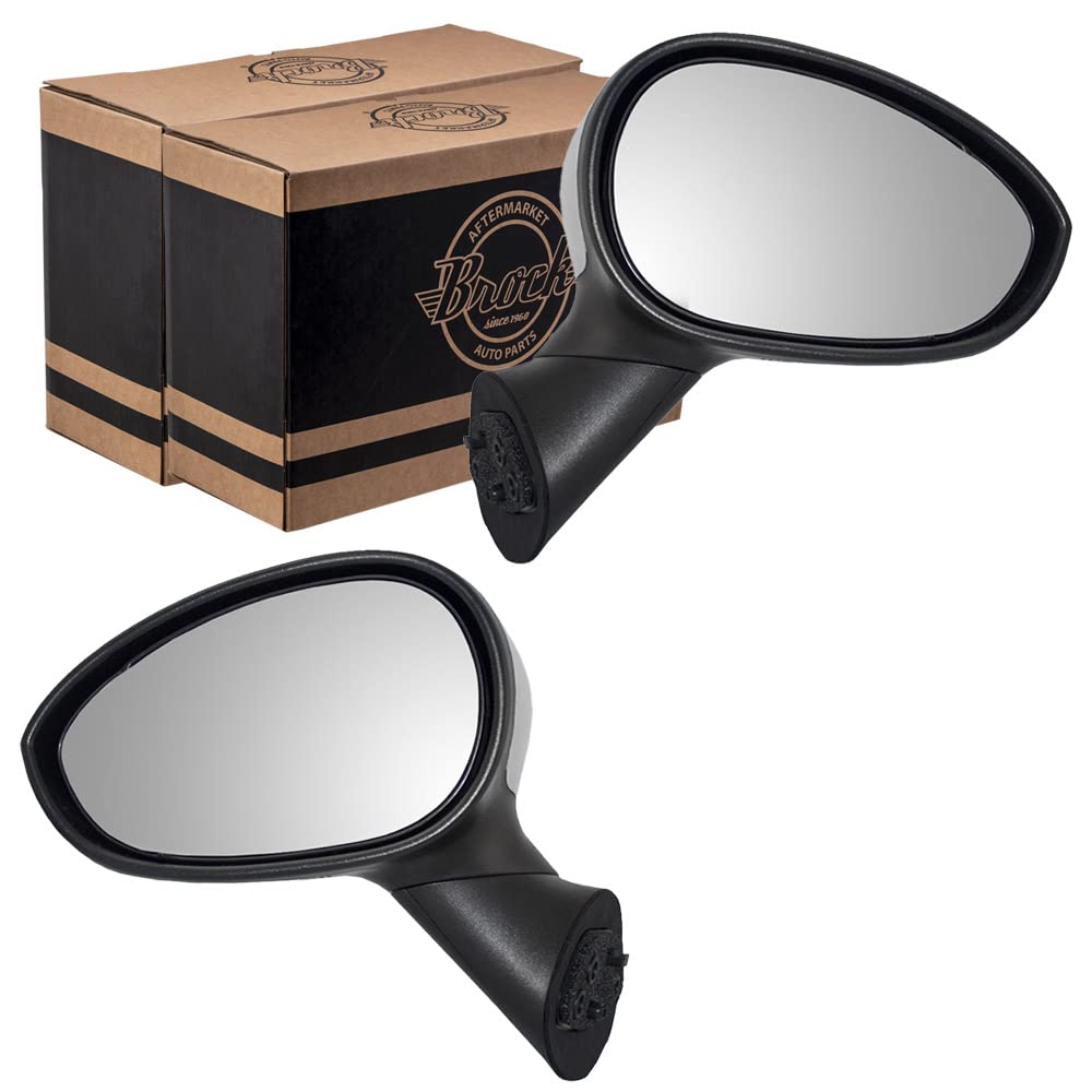 Replacement Set Driver And Passenger Power Side View Mirrors Heated Chrome Covers Compatible With 2012-2014 500 68087589Ac 51824