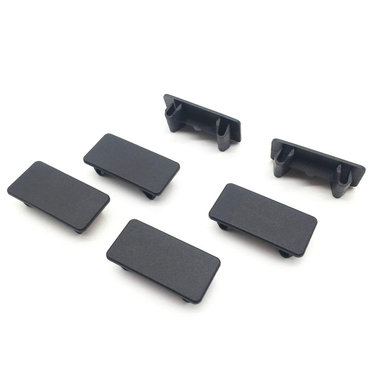 6 Pcs Rocker Switch Panel Cover Hole Cover For Empty Slot Black Plastic
