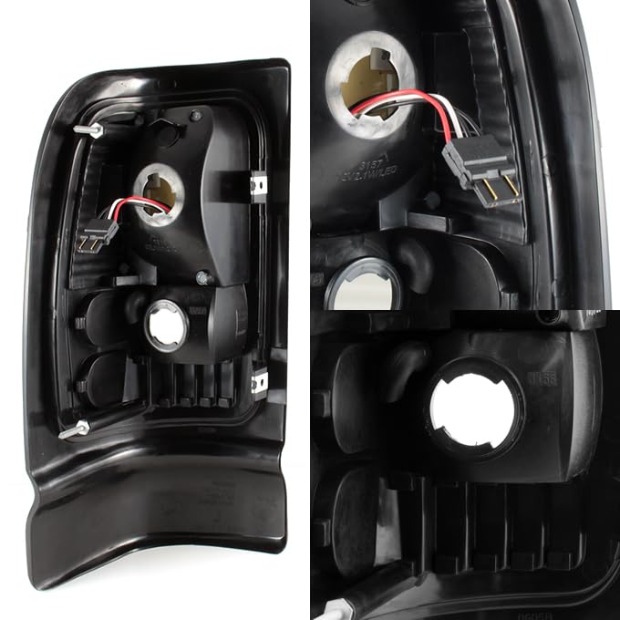 Akkon - For 94-01 Dodge Ram Br Be Red Clear Lens C-Shape Led Tube Tail Brake Light Assembly