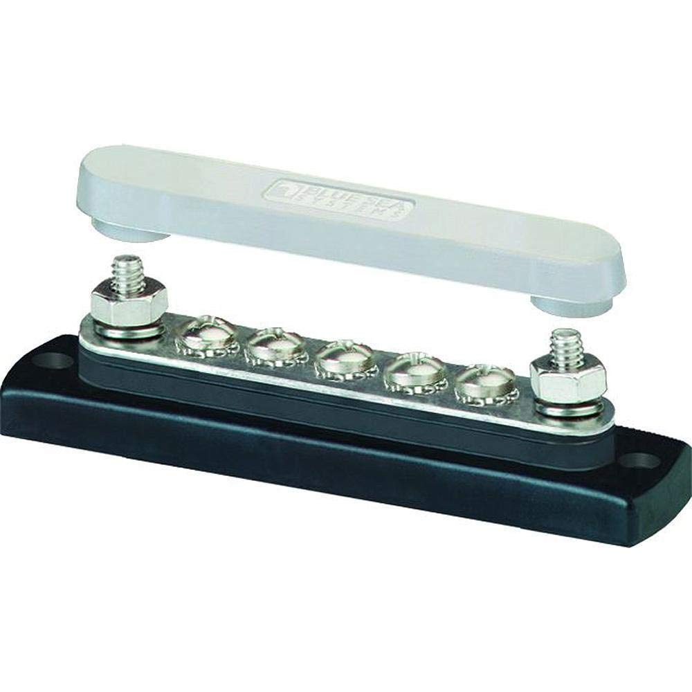 Blue Sea 2314 Minibus 100 Ampere Common Busbar 5 X 8-32 Screw Terminal With Cover