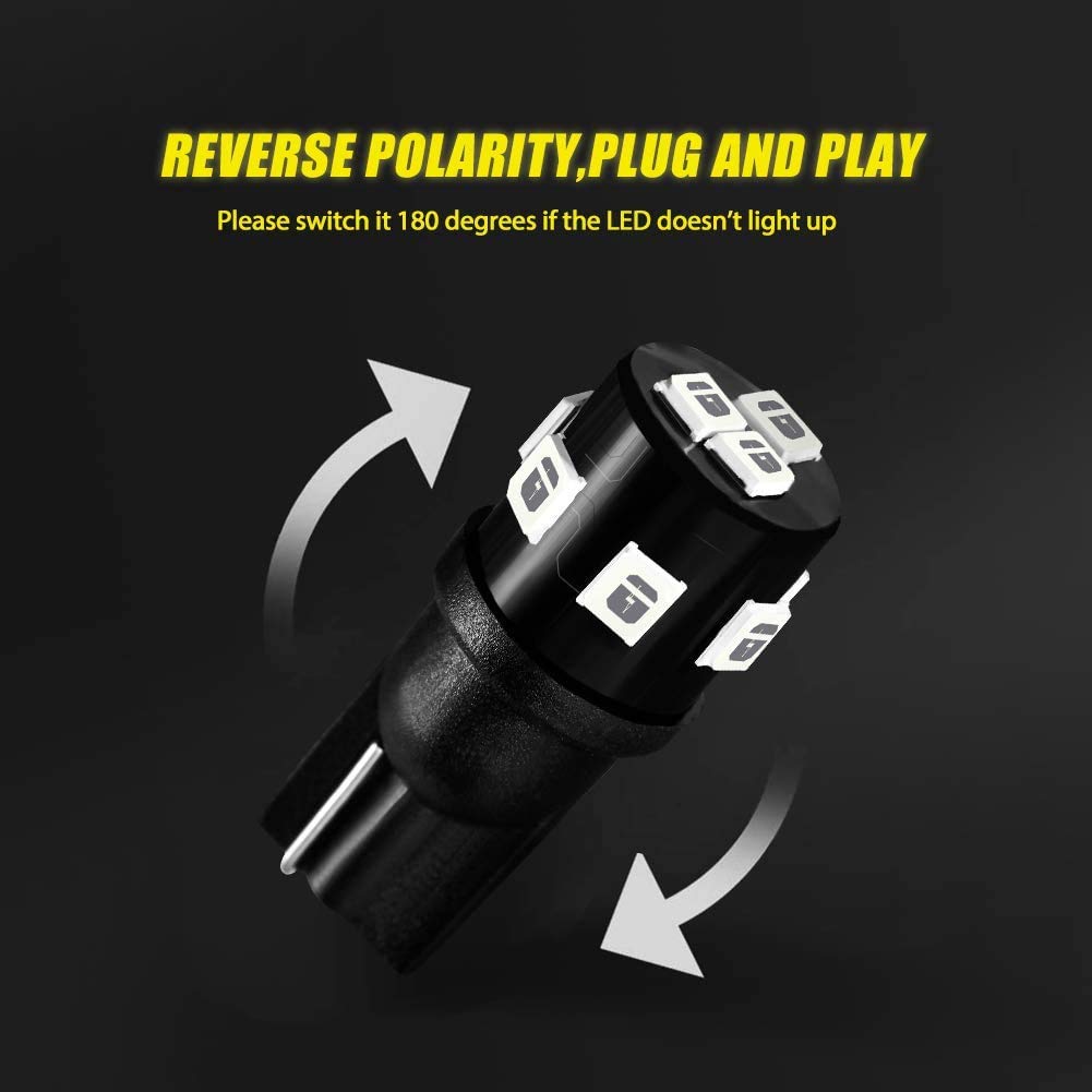 Auxlight T10 921 194 168 912 Led Bulbs Green 12-Pack, Super Bright 12 Volt Led Replacement For Rv Camper Trailer Boat Trunk Inte