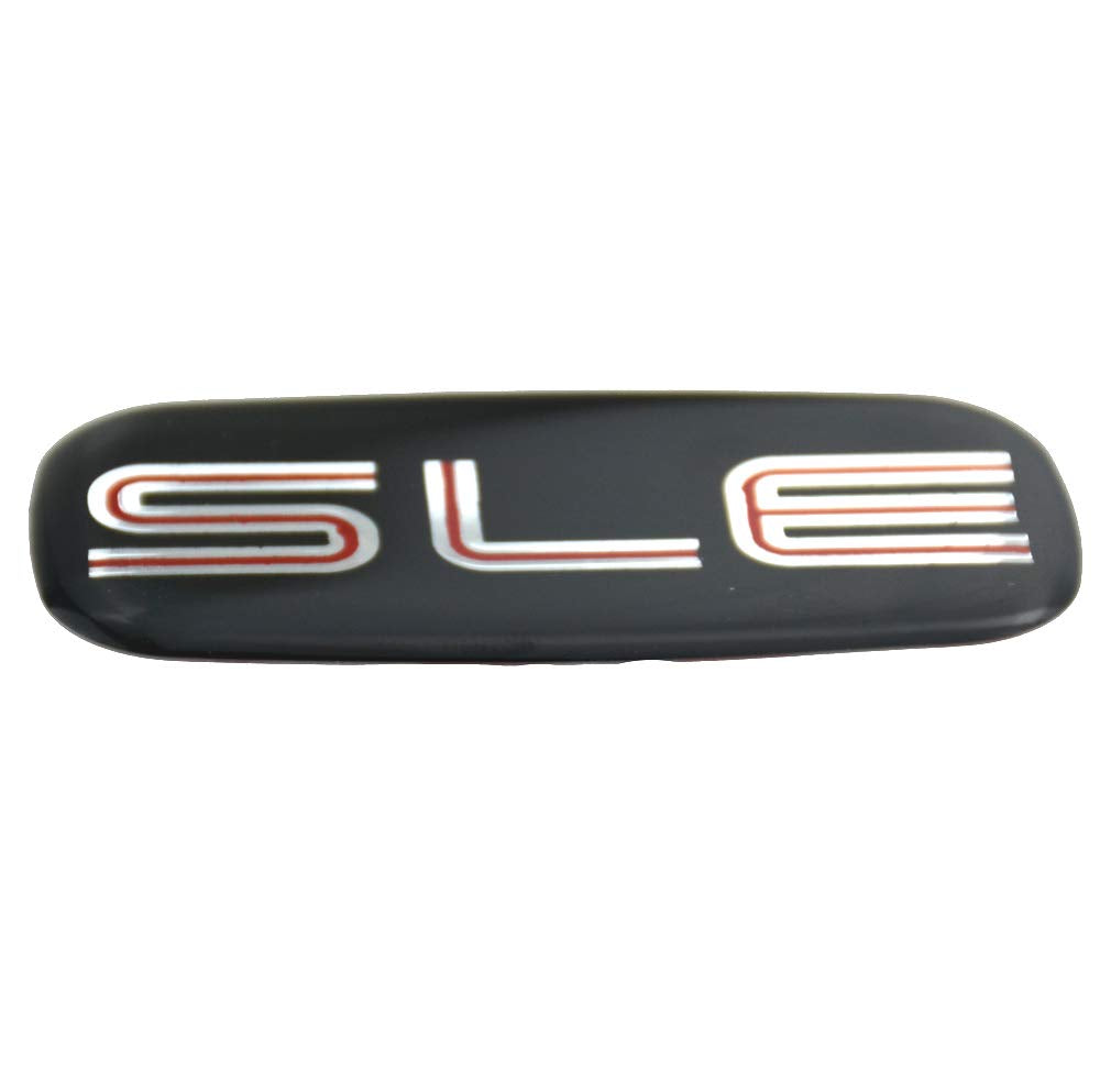 Pair Set Of 2 Sle Nameplate Emblem 3D Badge Replacement For Gmc Chevrolet Sierra Suburban Yukon 1500 2500 3500 (Silver/Black)