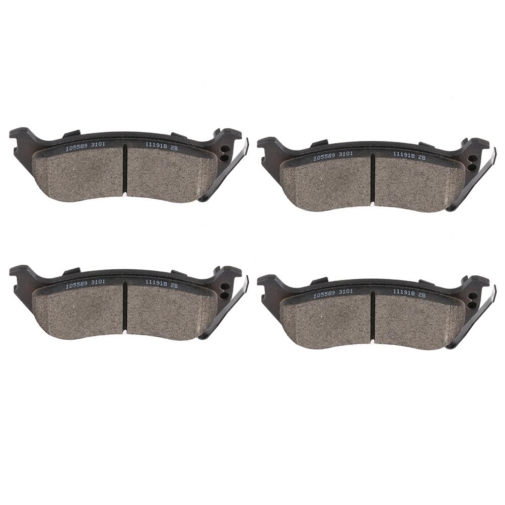 Cciyu D1109 Rear Semi-Metallic Disc Brake Pads Kit For Ford For Explorer 2002-2005,For Mercury Mountaineer 2002-2005 4Pcs