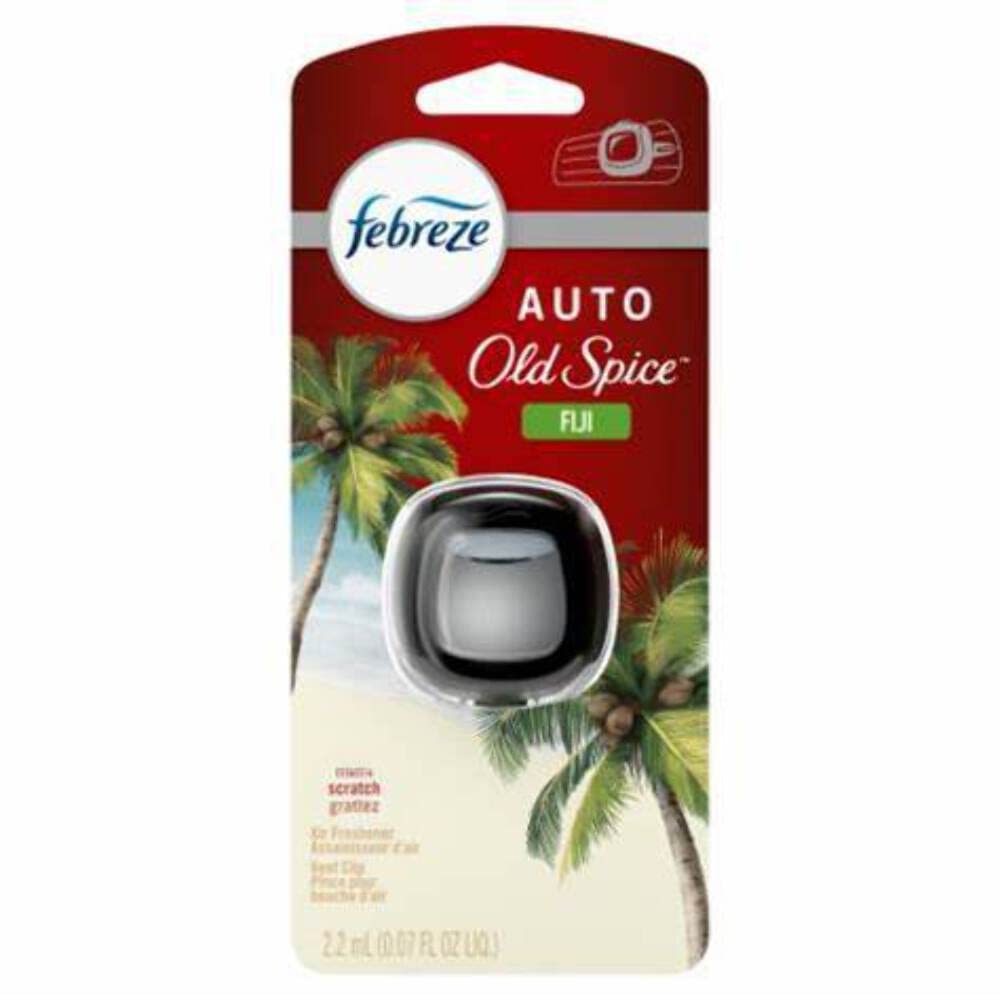 Febreze Car Vent Clip Air Freshener, Odor Eliminator For Up To 30 Days Freshness, 8 Count (Pack Of 1) Clip, Fiji