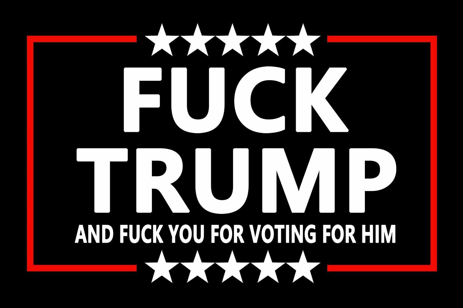 10 Pack Fuck Trump And Fuck You For Voting For Him Anti Trump Stickers Laptop Bumper Decal Window Waterproof Car Stickers