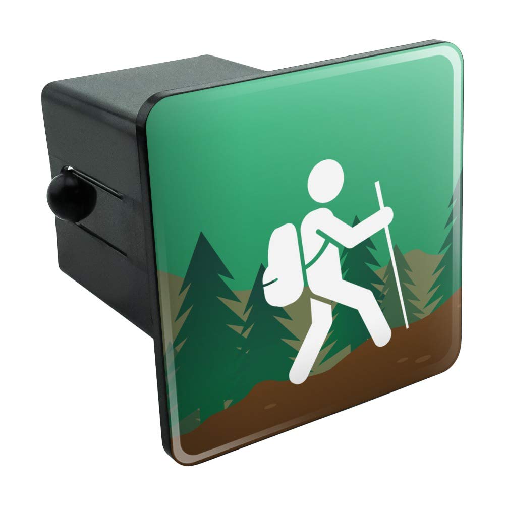 Hiker Hiking Symbol Mountain Nature Tow Trailer Hitch Cover Plug Insert 2