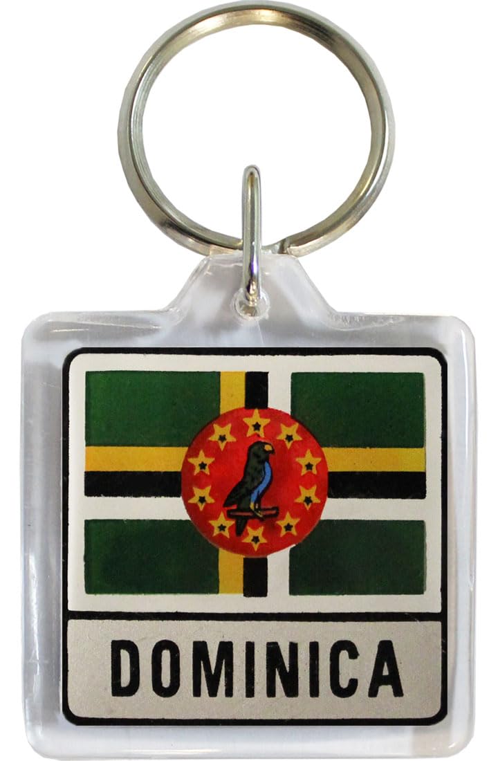 Flagline Dominica - Country Lucite Key Ring