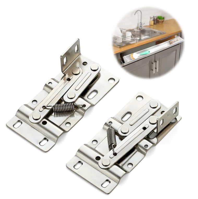 Ravinte 1 Pair Tip Out Tray Hinges Kitchen Cabinet Hinges Self Closing Cabinet Door Hinges Kitchen Cabinet Door Satin Nickel Durable Easy Install Bathroom Sink Front Drawer Hardware