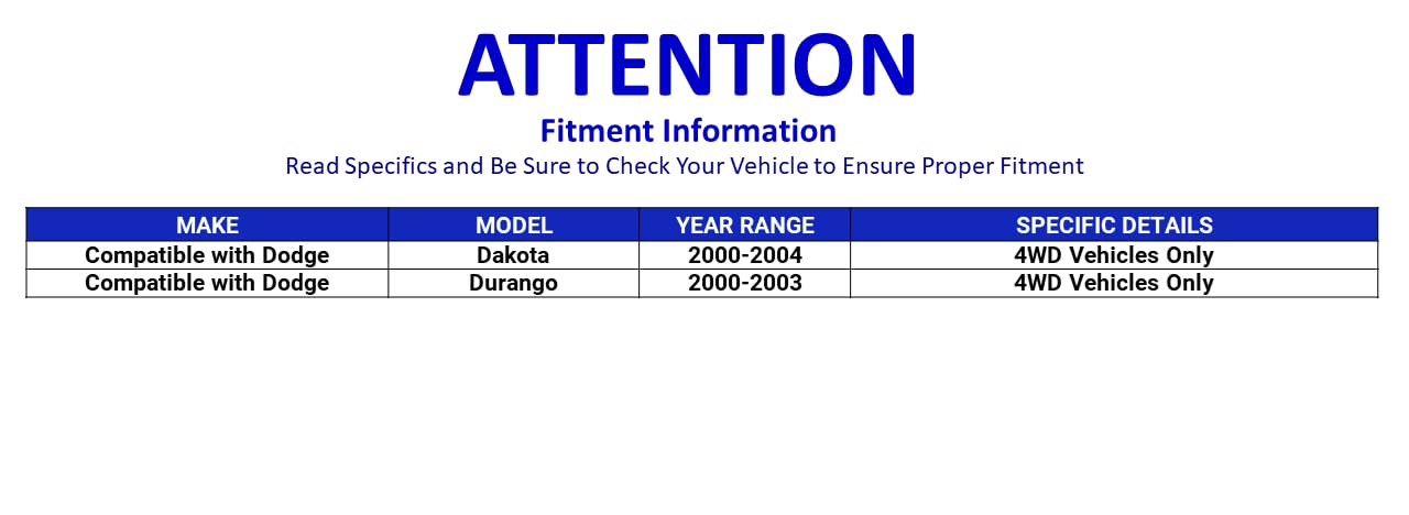 Partsw - 2 Pieces Kit For Dodge Dakota 2000-2004 4Wd Vehicles Only/Dodge Durango 2000-2003 4Wd Vehicles Only, Outer Tie Rod Ends