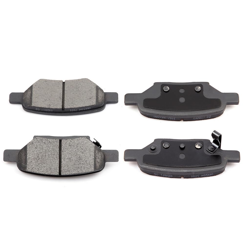 Eccpp D1033-7937 Rear Ceramic Disc Brake Pad Set - Fit For Chevrolet Cobalt 2005-2008, Malibu 2004-2012, Hhr 2008-2010, Pontiac