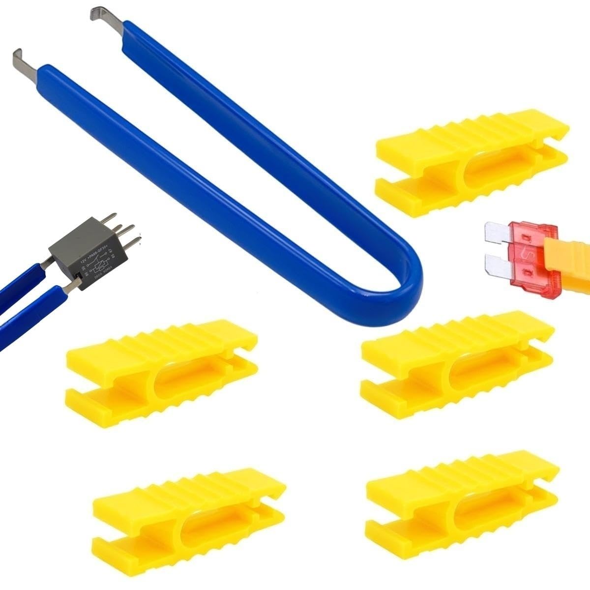 Funayama Automobile Fuse Puller Pliers, Relay Puller Pliers, 6-Pack Car Fuses Puller Tools For Motorcycle Truck Suv Repair Tools