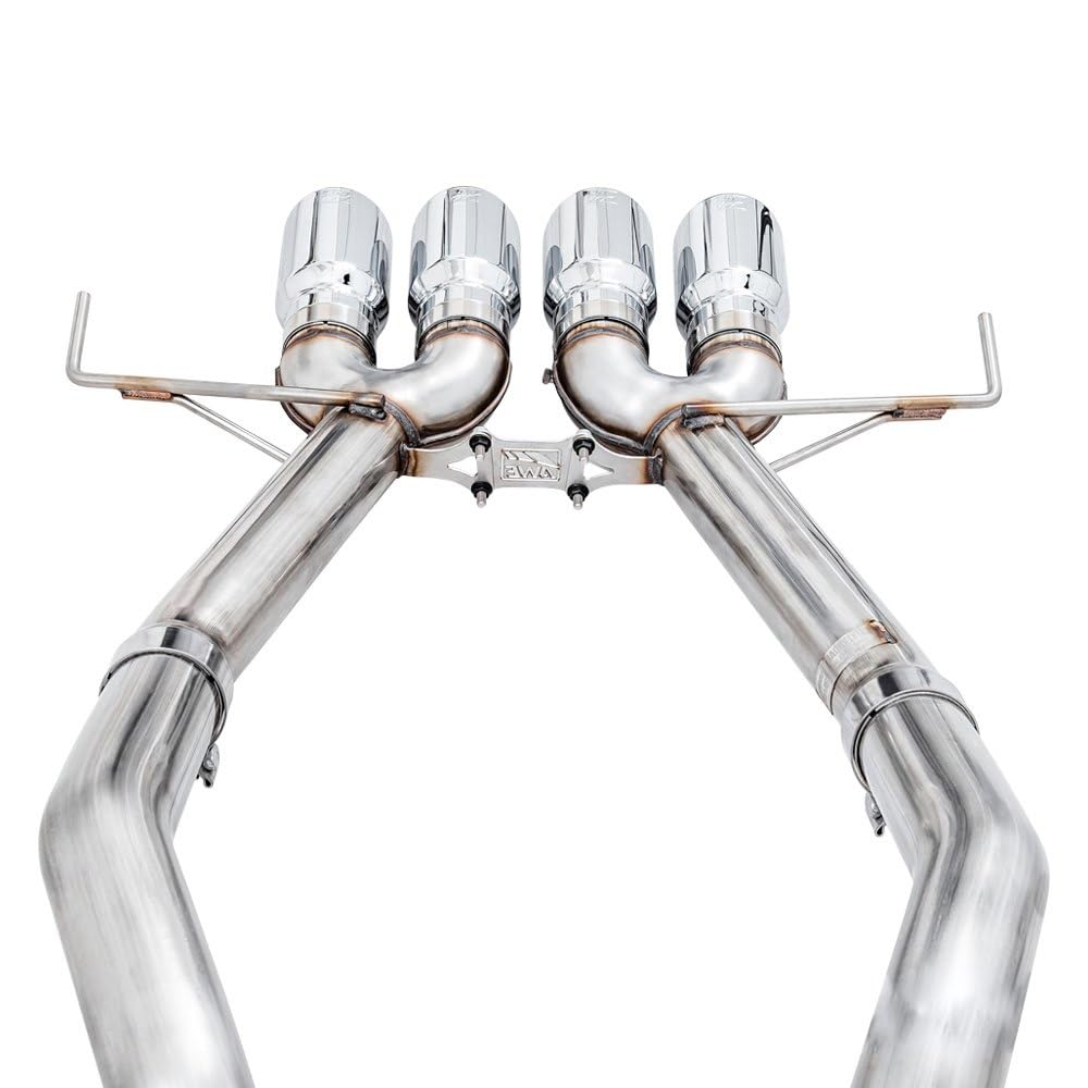 Awe Tuning 14-19 Chevy Corvette C7 Z06/Zr1 (W/O Afm) Track Edition Axle-Back Exhaust W/Chrome Tips - 3020-42073