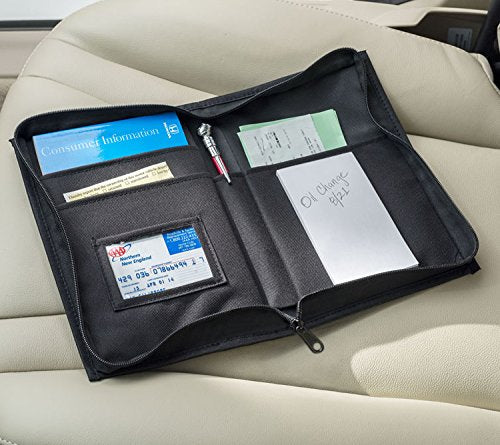 High Road Car Glove Box Organizer, Registration and Insurance Document Holder and Car Manual Holder with Flexible Secure Zippere