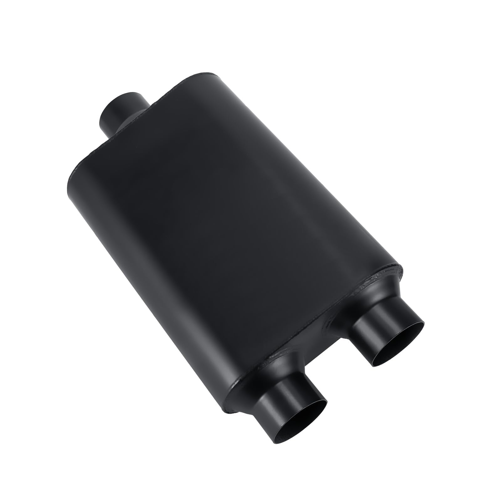 TECTRUC Mufflers 2 Chamber 3.0'' Universal Muffler Performance Exhaust Muffler 3.0 inch,Aggressive Sound,Black(3'' center in/2.2