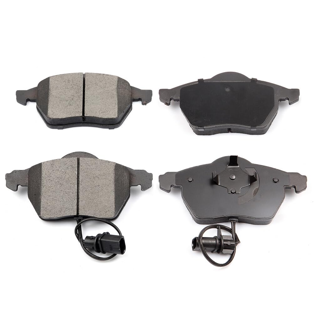 Eccpp D840-7715 4Pcs Front Ceramic Disc Brake Pad Set - Fit For Audi A4 1999-2008, A6 1998-2004 & Volkswagen Passat 1999-2005
