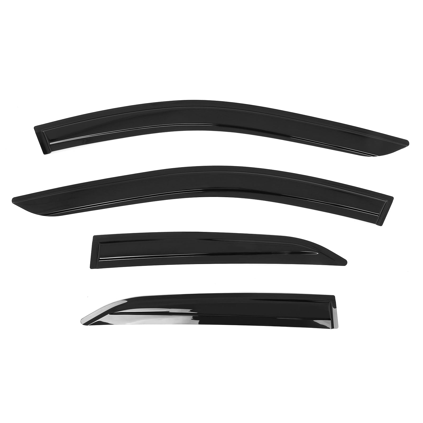 Ikon Motorsports Mugen Large Style Tape On Rain Guards, Compatible With 2018-2024 Toyota Camry, Acrylic Smoke/Tinted Window Viso