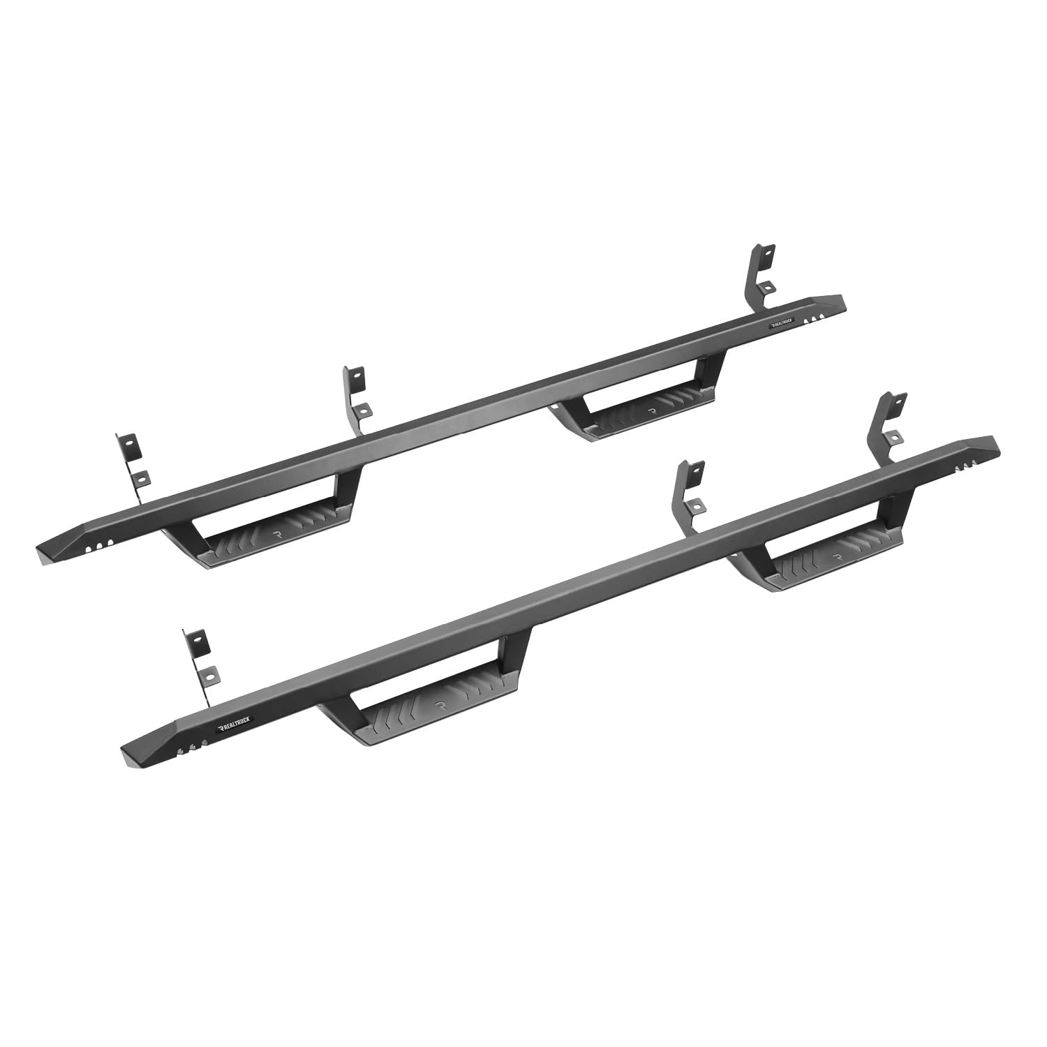 N-Fab Epyx Steps For Silverado/Sierra | Cab Length, Steel, Textured Black | Exc19Qc-Tx | Fits 2019-2024 Chevrolet Silverado/Gmc Sierra 1500, 2020-2021 2500/3500 Double Cab All Beds, Gas/Diesel
