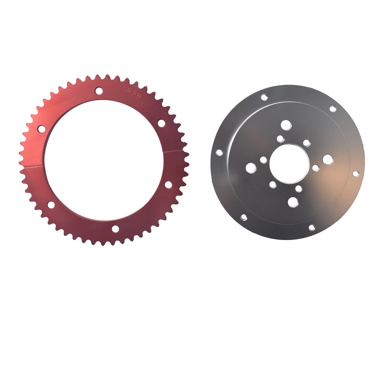 Vcujsuc 53T Split Sprocket Adapter With Sprocket For Universal Mini Bike Go Kart(Silver)