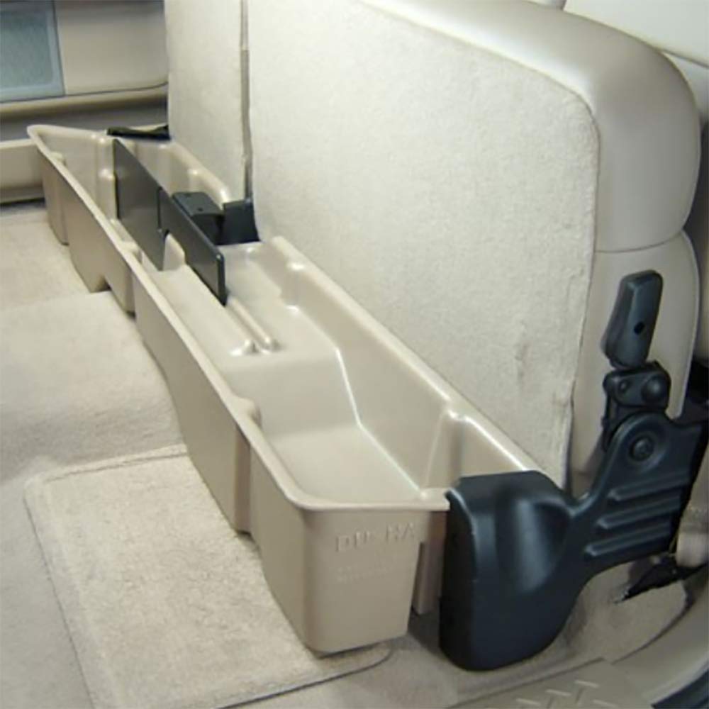 Du-Ha Under Seat Storage Fits 2004-2008 Ford F150 Supercab & Supercrew | Black Heavy-Duty Back Seat Organizer, Includes 2-Piece