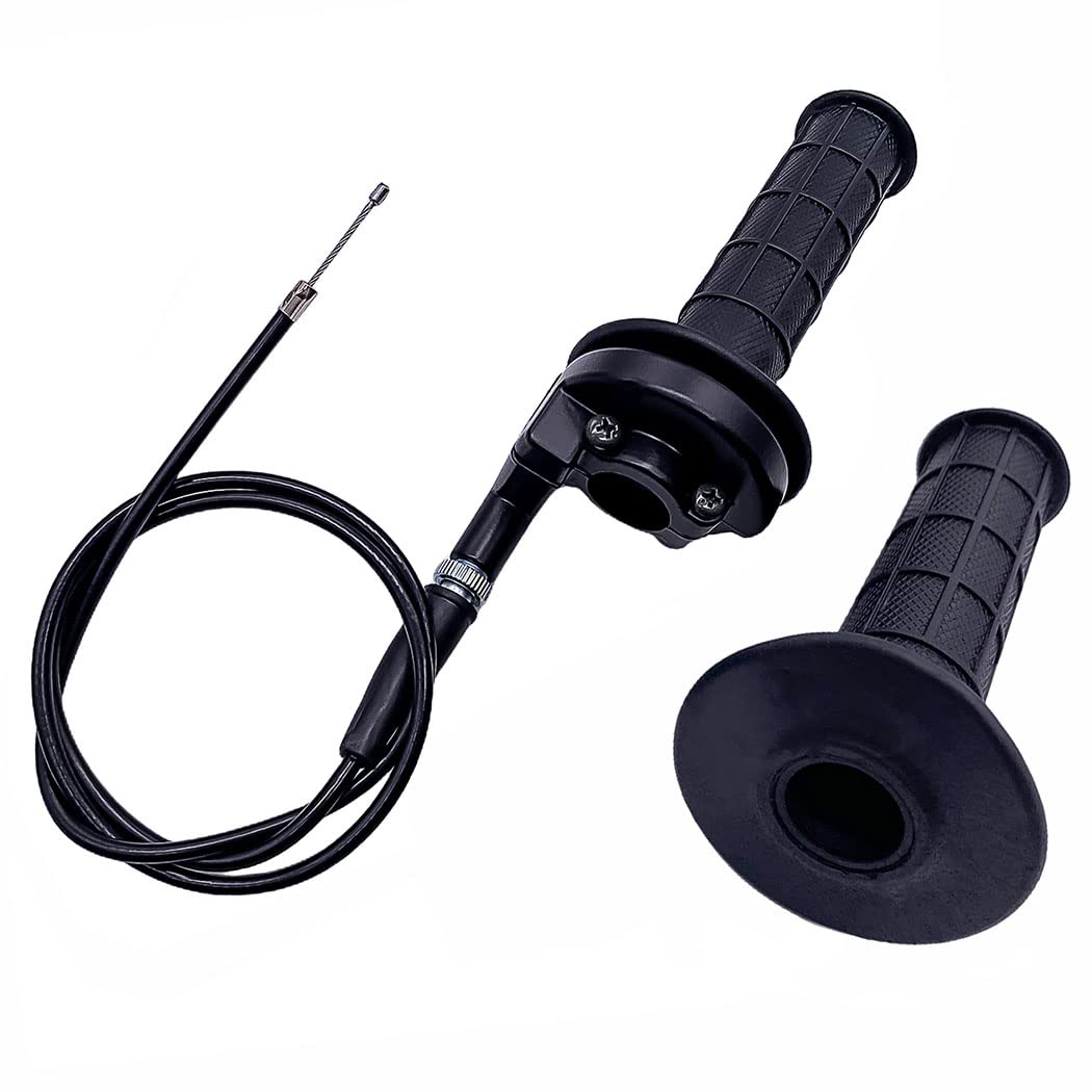 Auto-Moto Twist Throttle Cable Housing Grips Set For Mini Bike Pit Bike Dirt Bike Motovox Mbx10 Mbx11 And Warrior Mb165 Mb200 5.5Hp 6.5Hp196Cc
