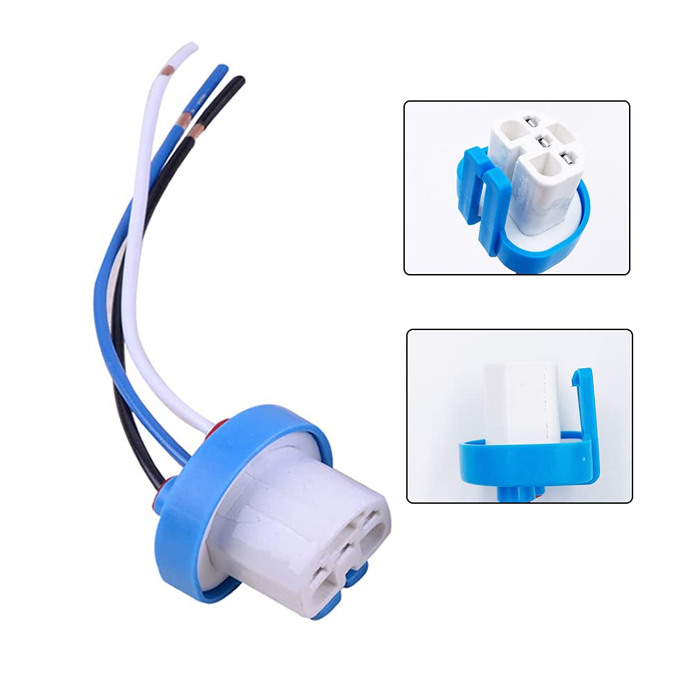 HerMia 9007 9004 HB1 HB5 High Temperature Ceramic Male Wire Harness Extension Socket Adapter Connector Wiring Cable for Headligh