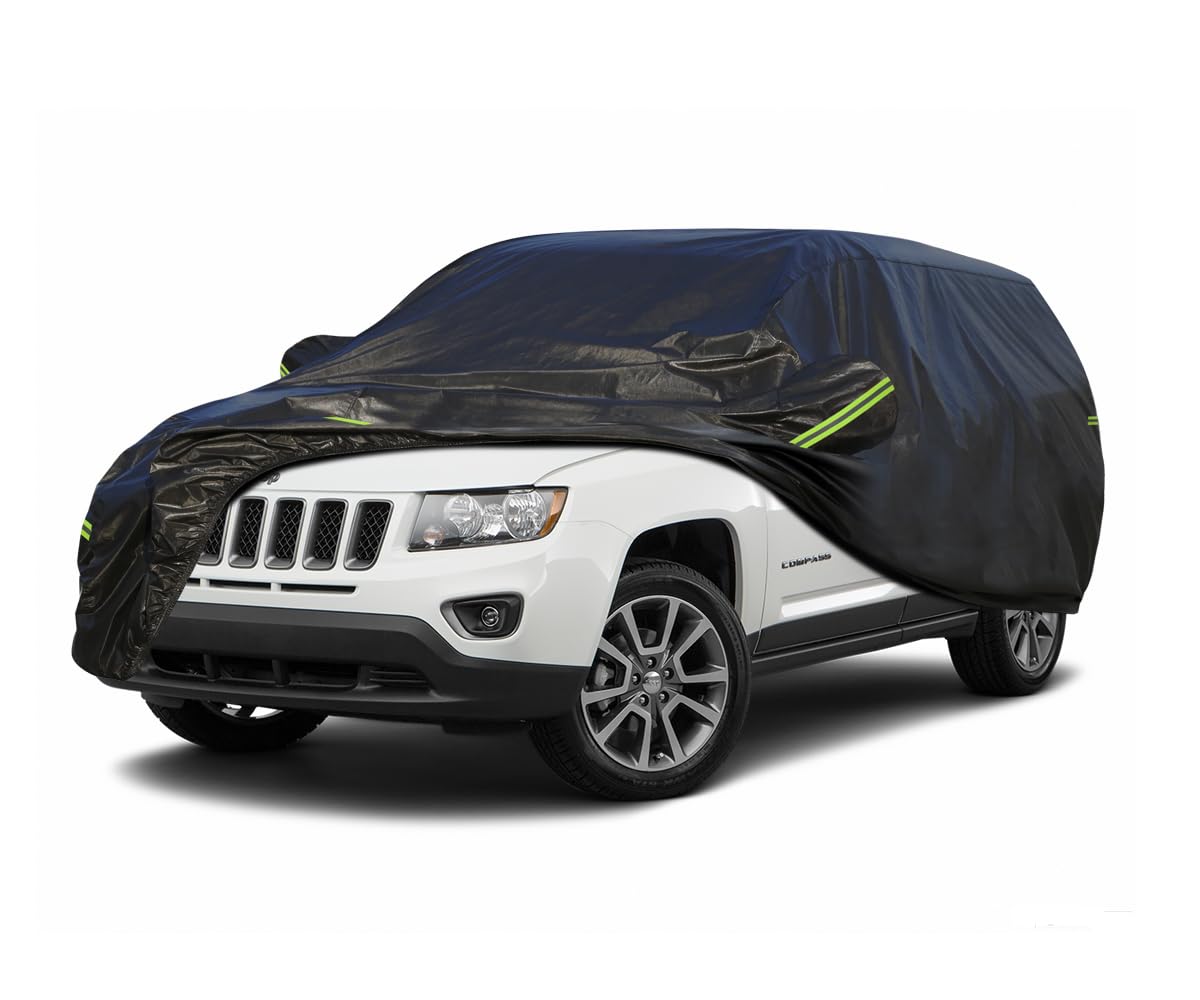 Koukou Waterproof Suv Car Cover Suitable For Jeep Compass From 2006 To 2025, 7 Layers Windproof All Weather Waterproof Outdoor C