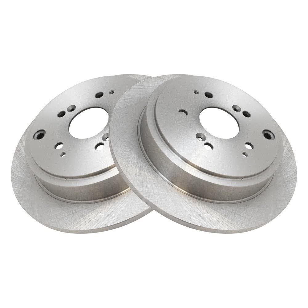 Trq Rear Brake Rotors Set Solid Compatible With 2001-2006 Acura Mdx 2003-2008 Honda Pilot