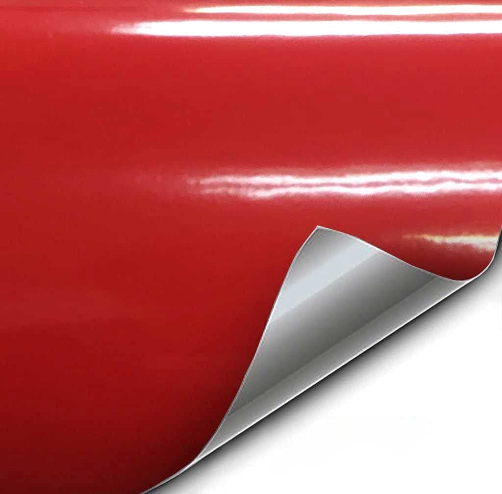 VViViD+ Premium Vinyl Wrap Film (3ft x 5ft, Gloss Rosso Corsa (Ferrari) Red)