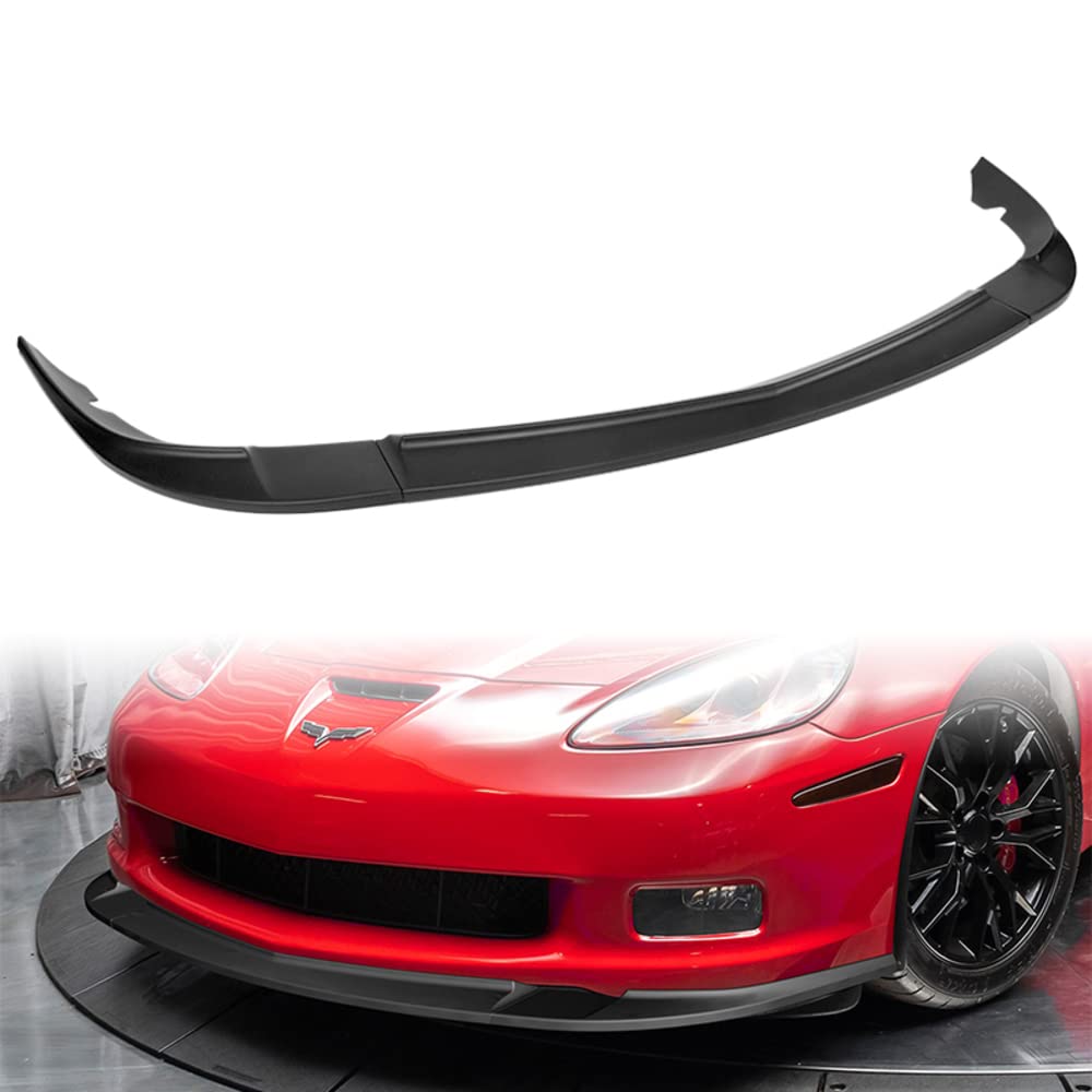 Q1-Tech, Front Bumper Lip Fit For Compatible With 2005-2013 Chevy Corvette C6 Ba